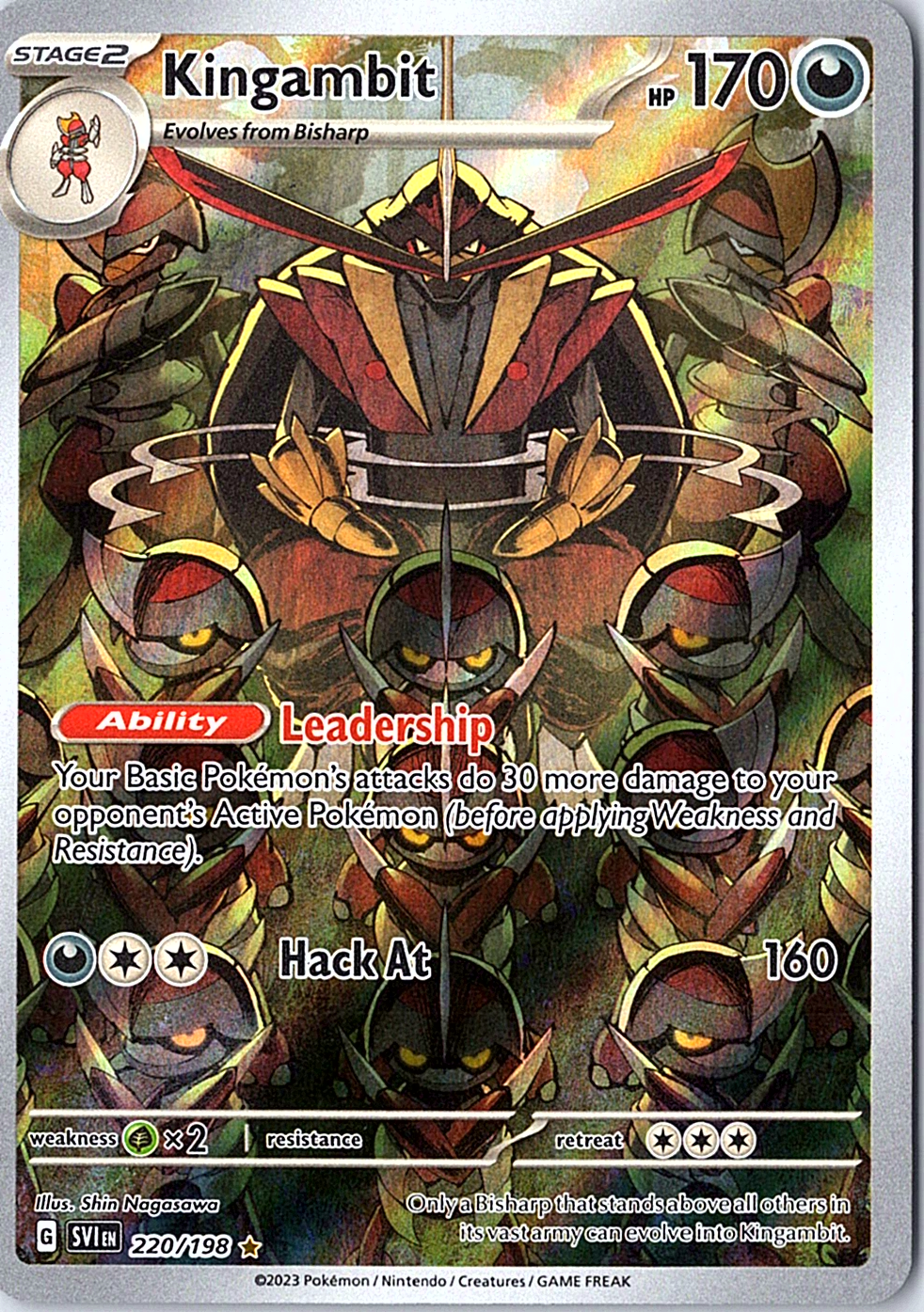 Kingambit Illustration Rare SV01: Scarlet & Violet Base Set 220/198 NM