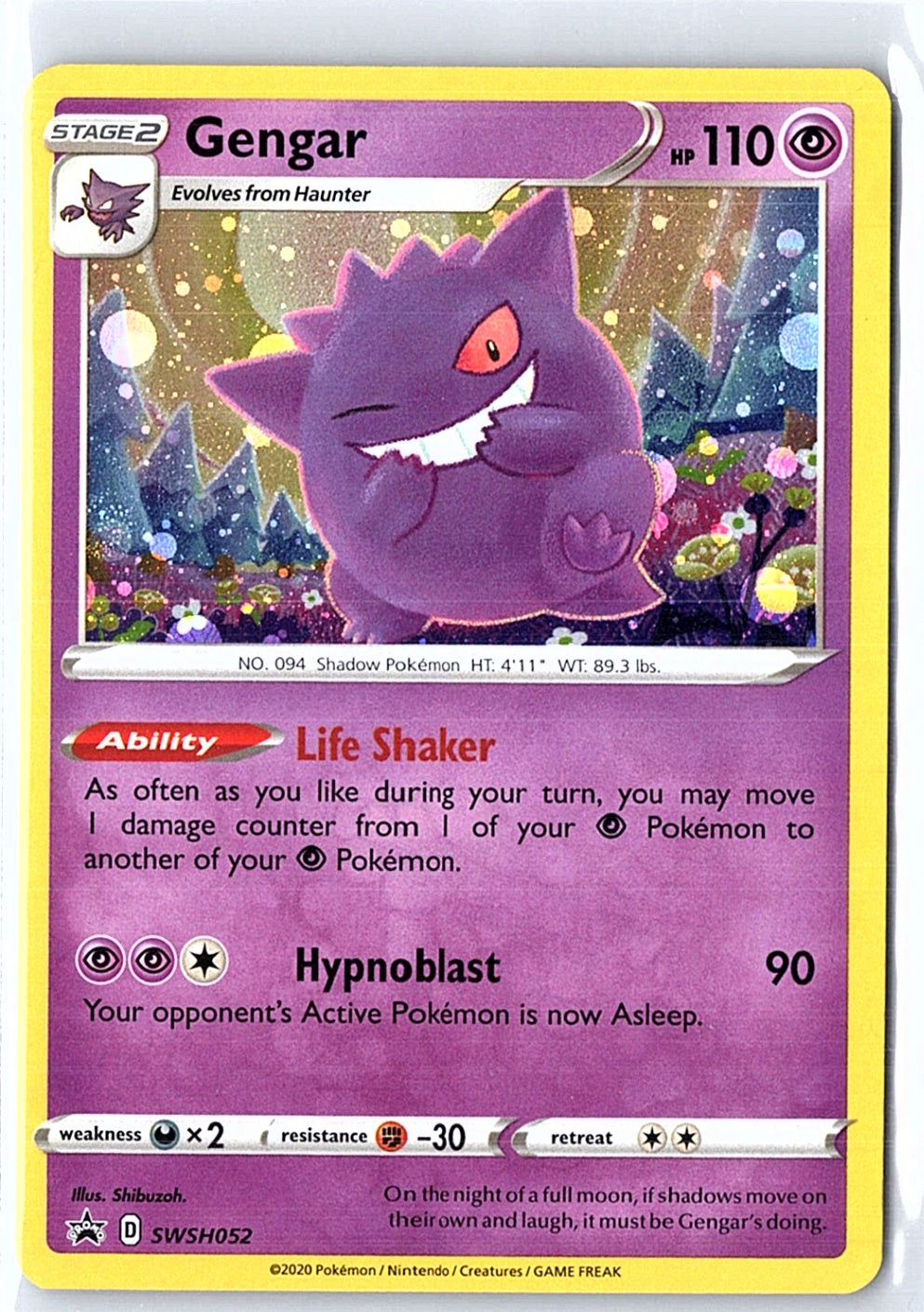 Gengar Promo SWSH: Sword & Shield Promo Cards SWSH052 NM