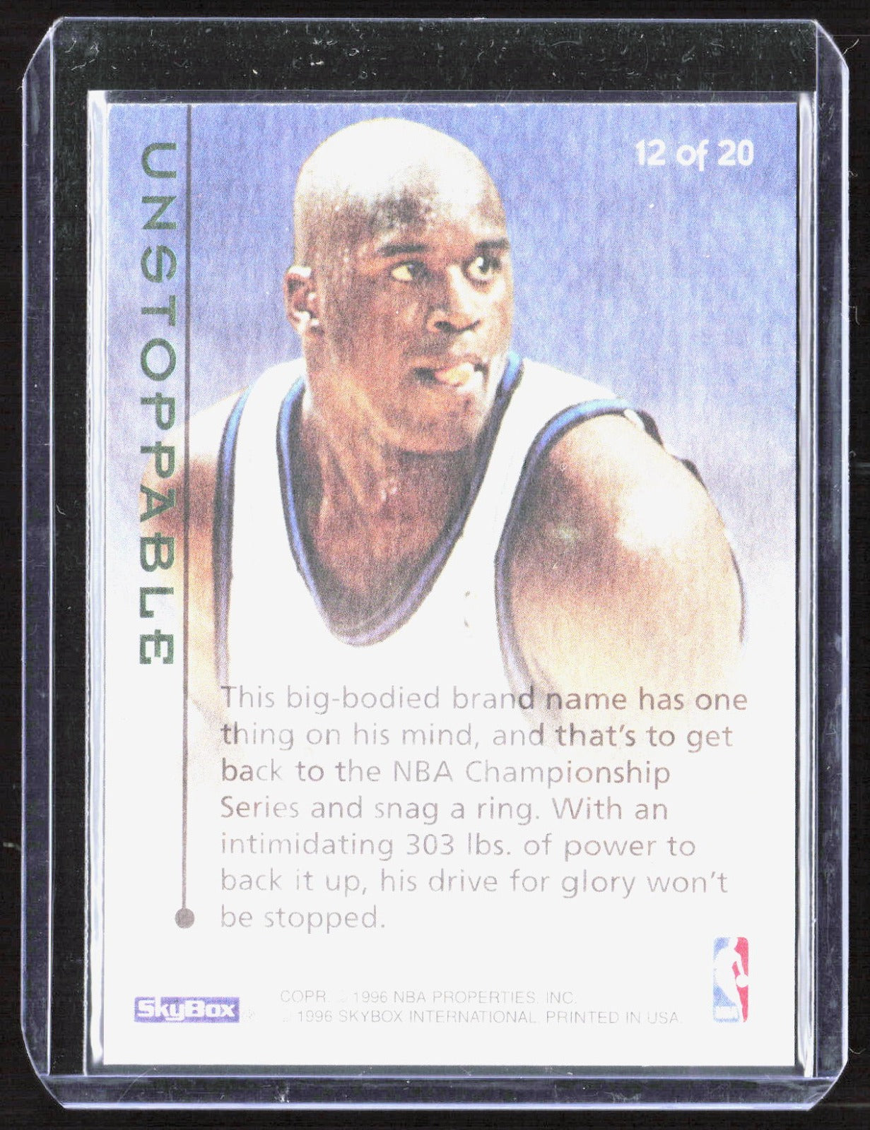 1995-96 SkyBox E-XL - Unstoppable Shaquille O'Neal 12 Basketball Orlando Magic