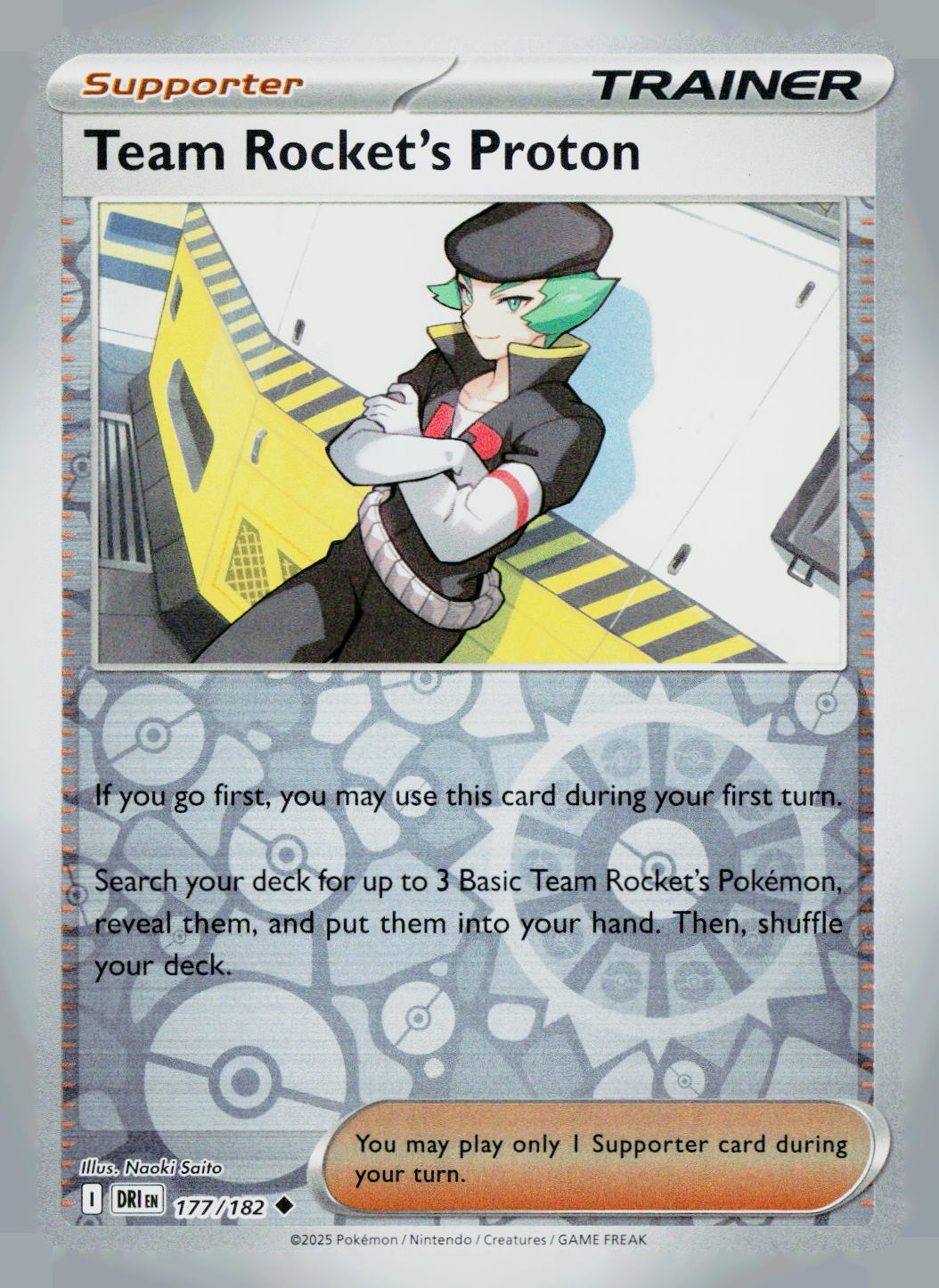 Team Rocket's Proton DRI 177/182 Reverse Holo NM