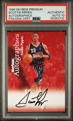 1999 Skybox Premium Autographics Scottie Pippen Autographics PSA AUTO 10