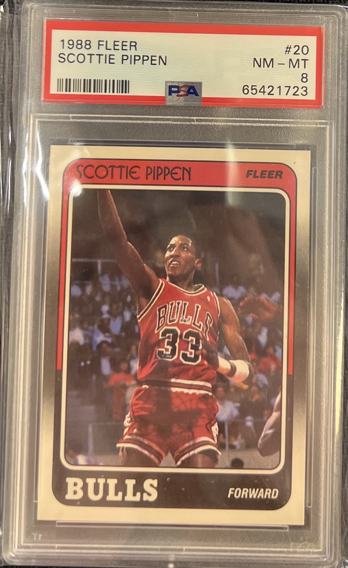 1988 Fleer #20 Scottie Pippen PSA 8