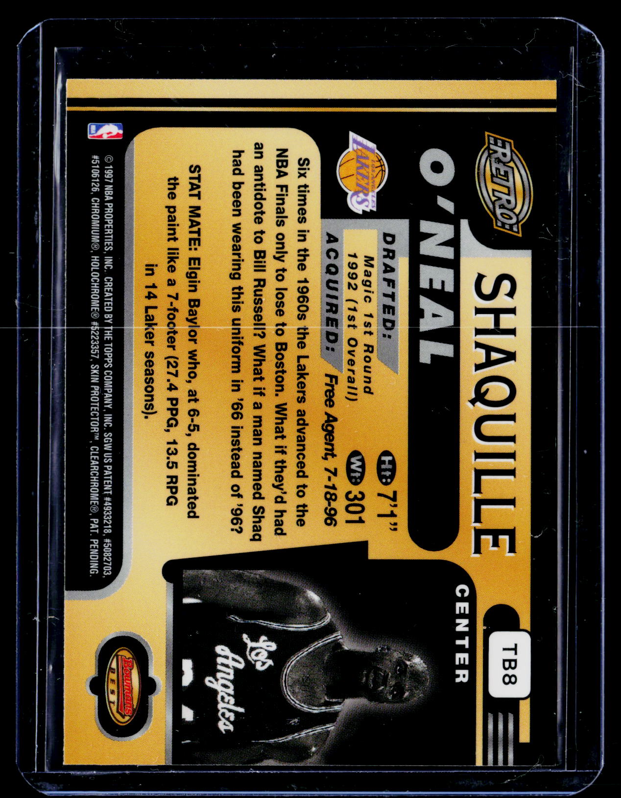 1996-97 Bowman's Best #TB8 Shaquille O'Neal