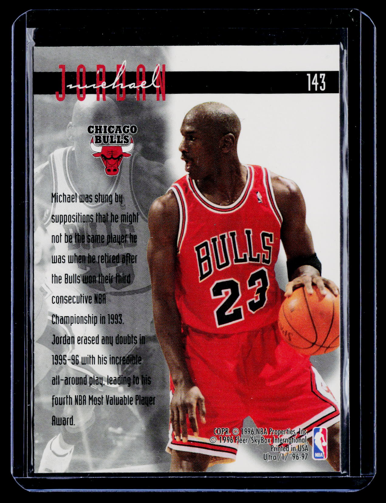 1996-97 Ultra #143 Michael Jordan