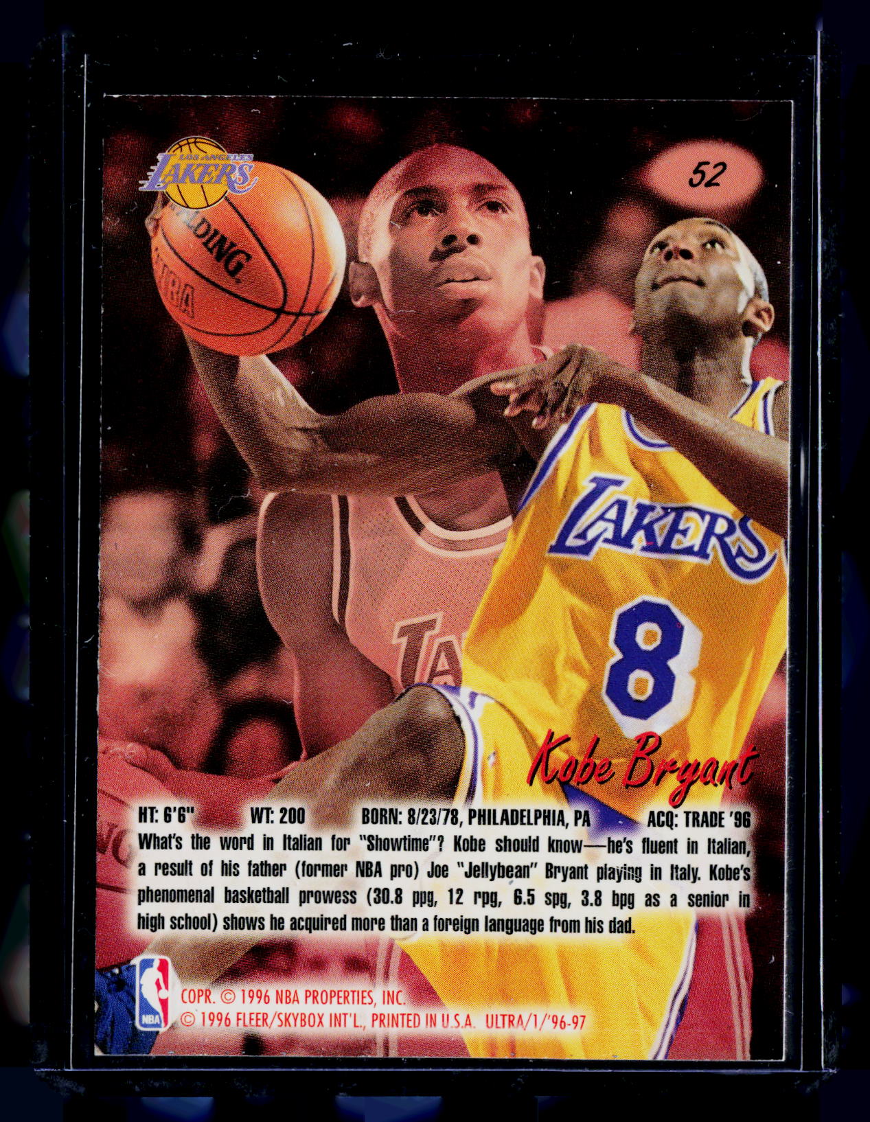 1996-97 Ultra #G-52 Kobe Bryant