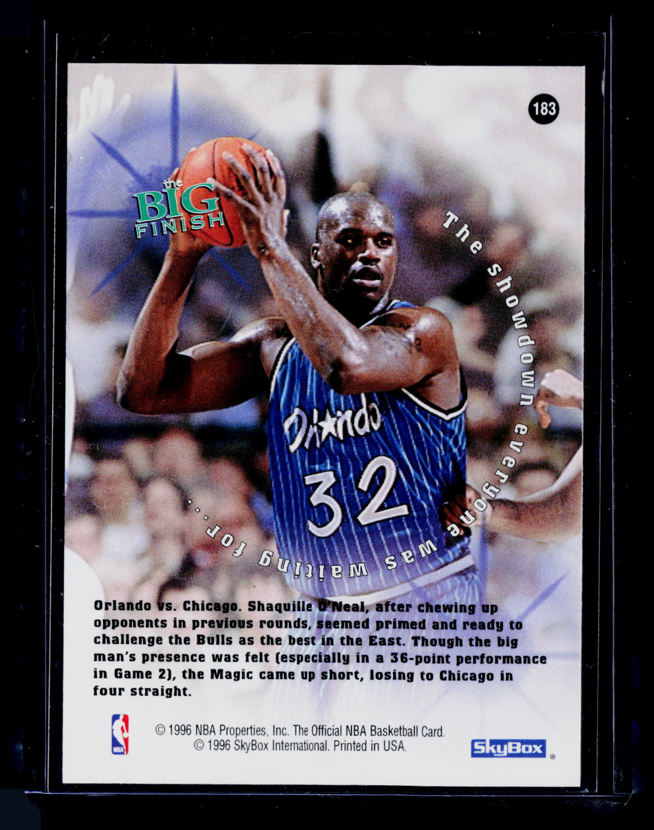 1996-97 Hoops #183 Shaquille O'Neal