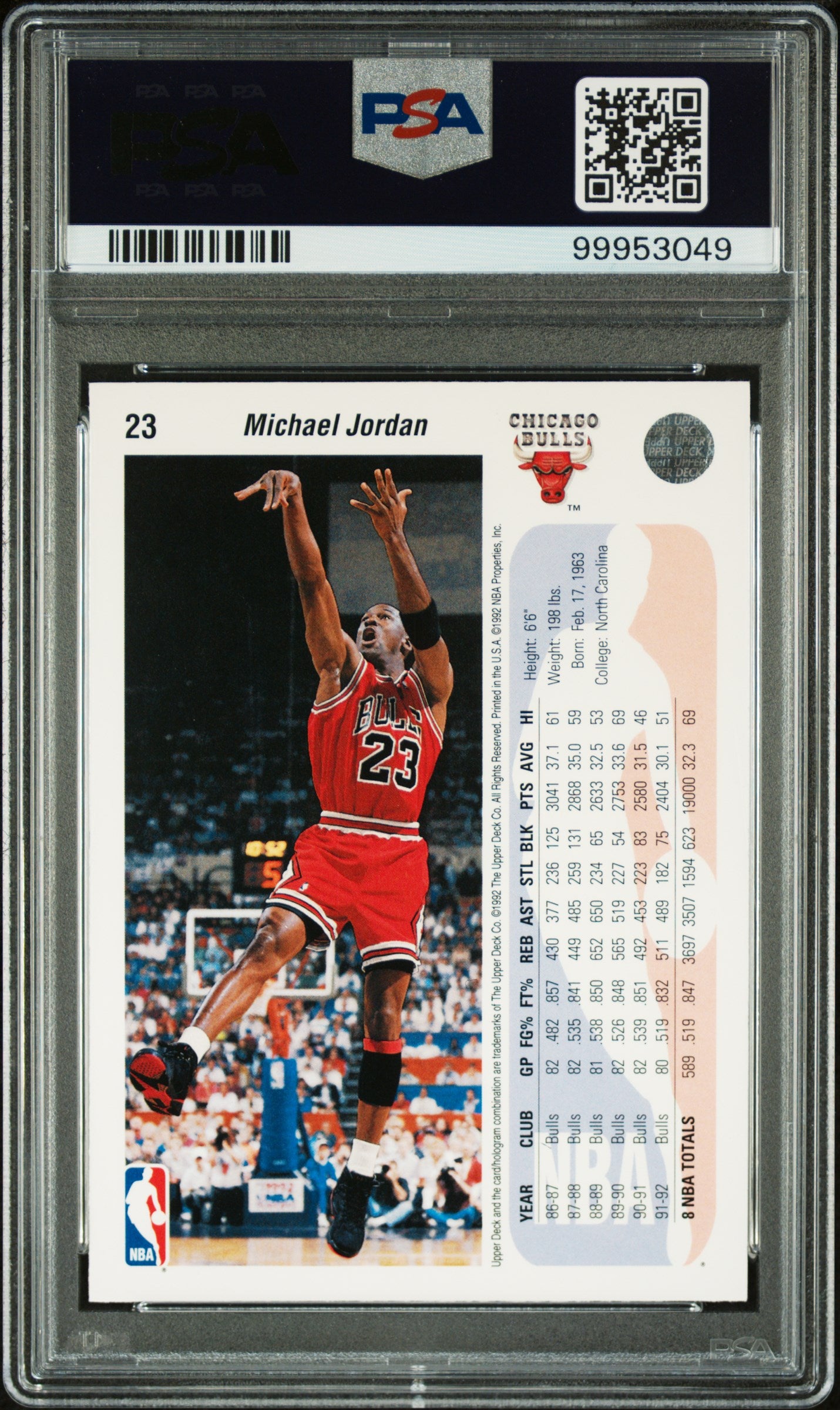 1992 Upper Deck #23 Michael Jordan PSA 9