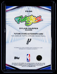 2025-26 Topps Chrome #FS-DH Dylan Harper Future Stars Autographs Geometric Purple Refractor #/75