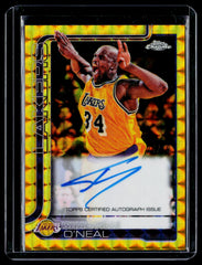 2025-26 Topps Chrome Update #TCSO Shaquille O’Neal Gold Geometric Refractor Jersey Number