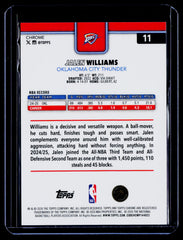 2025-26 Topps Chrome Update #11 Jalen Williams Black Refractor #/10