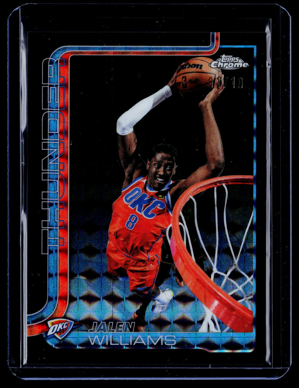 2025-26 Topps Chrome Update #11 Jalen Williams Black Refractor #/10