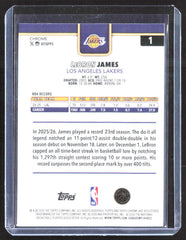 2025-26 Topps Chrome Update #1 LeBron James XFractor