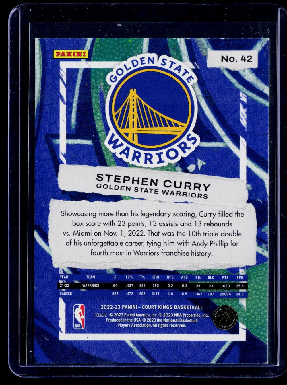2022-23 Panini Court Kings #42 Stephen Curry