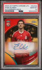 2023-24 Topps Chrome Liverpool Fc Autographs #AUXA Xabi Alonso Autograph-Gold Refractor PSA 10