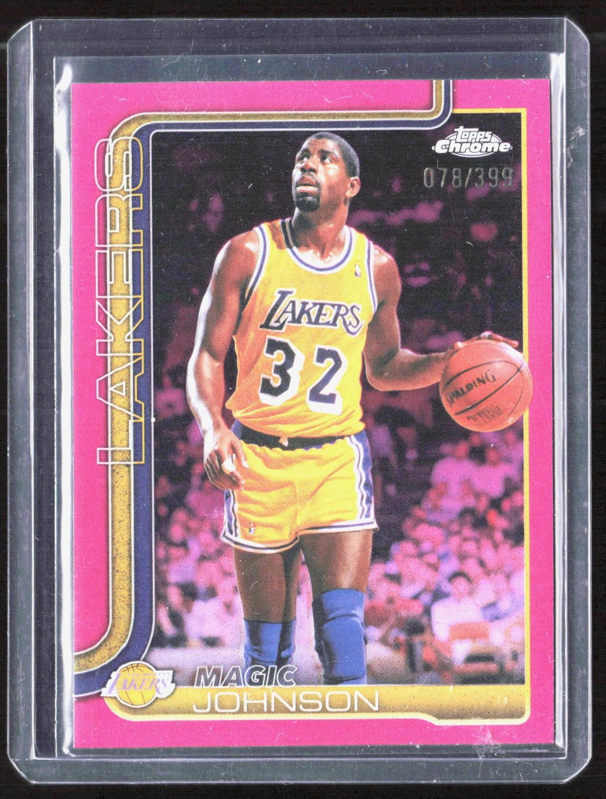 2025-26 Topps Chrome Update #149 Magic Johnson Magenta Refractor #/399