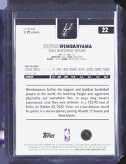 2025-26 Topps Chrome Update #22 Victor Wembanyama Prism