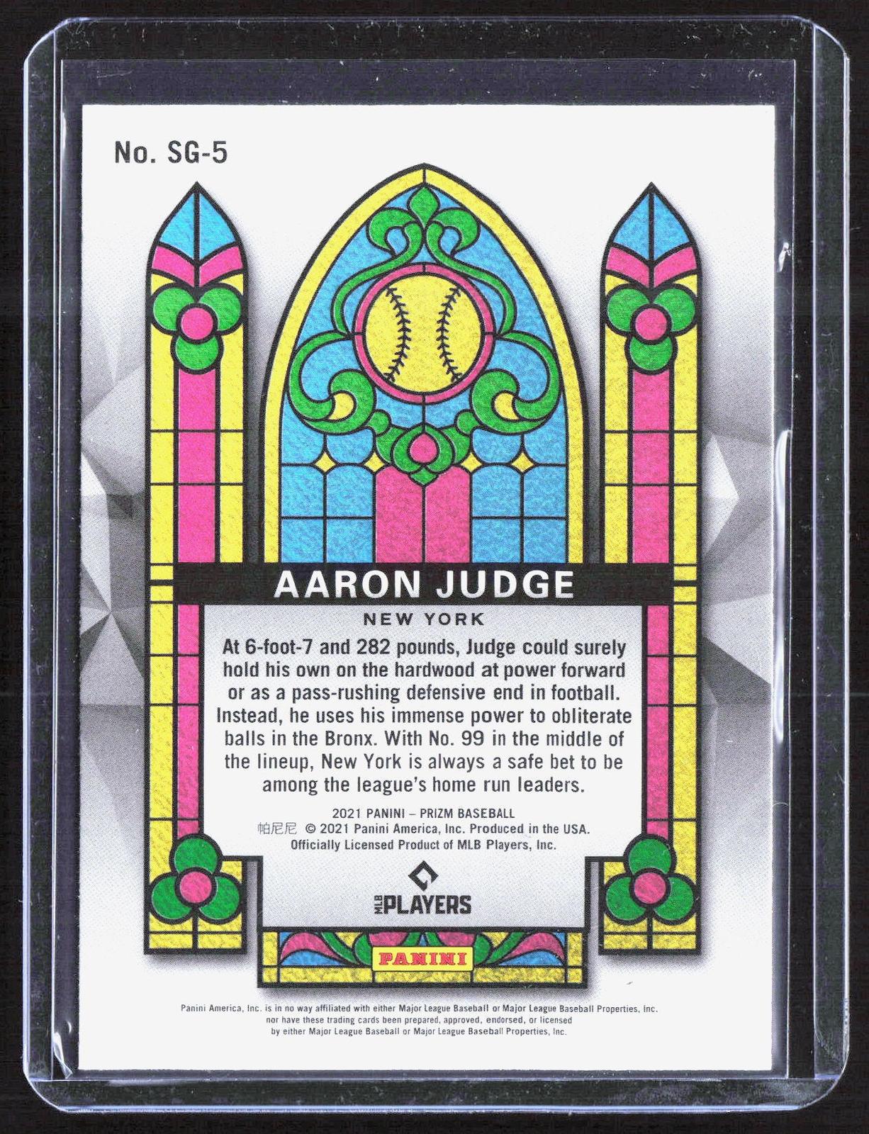 2021 Panini Prizm #SG-5 Aaron Judge Stained Glass