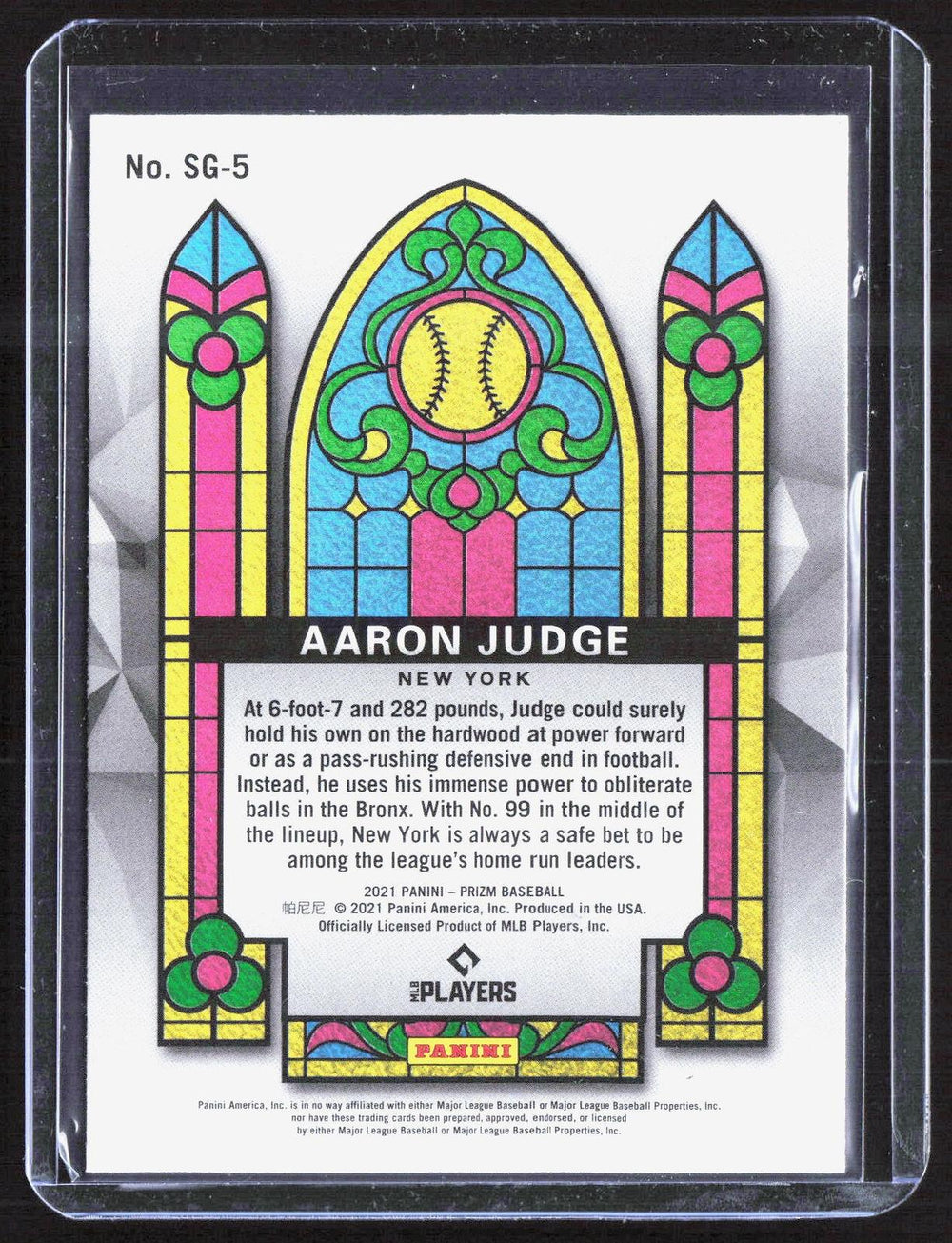 2021 Panini Prizm #SG-5 Aaron Judge Stained Glass