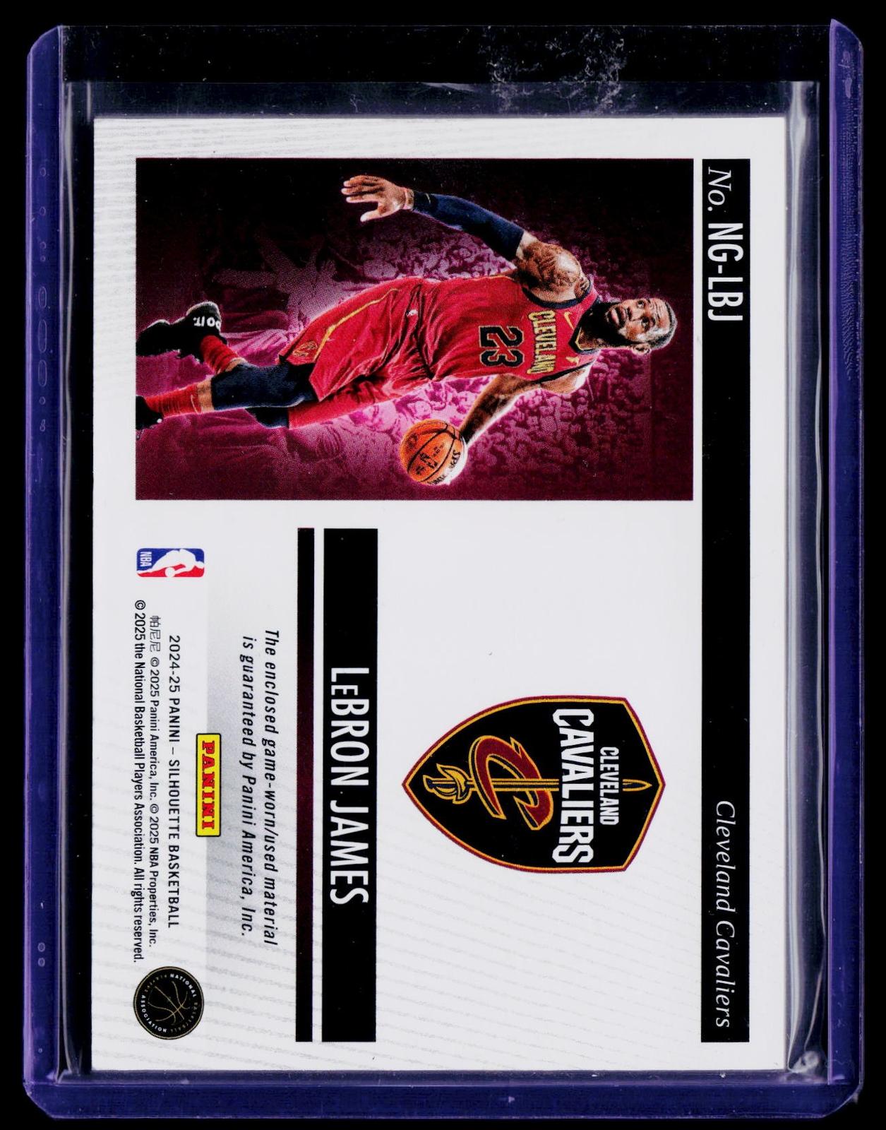 2024-25 Panini Silhouette #NG-LBJ LeBron James NBA Gear