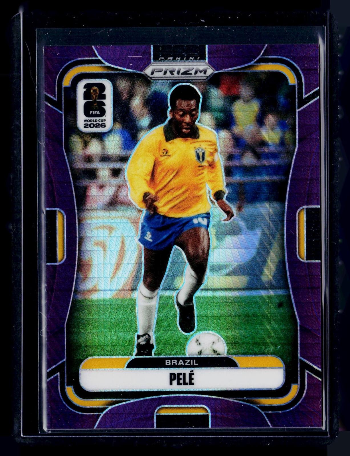 2026 Panini Prizm FIFA World Cup #96 Pele Purple Hyper Prizm #/299