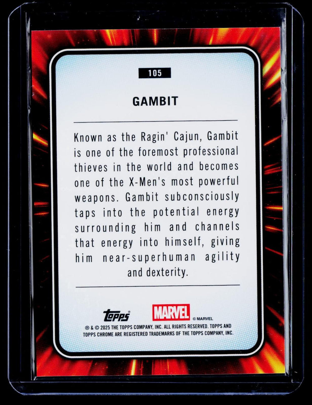2025 Topps Chrome Marvel #105 Gambit Hulk Green Lazer