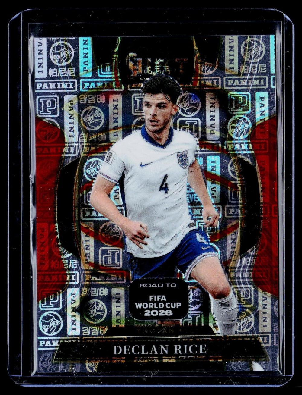 2025-26 Panini Select Road to FIFA World Cup #41 Declan Rice /61 Logo Prizm /61