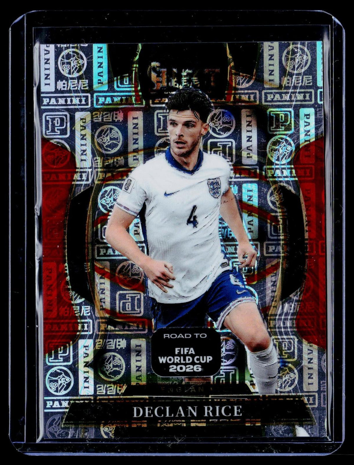 2025-26 Panini Select Road to FIFA World Cup #41 Declan Rice /61 Logo Prizm /61