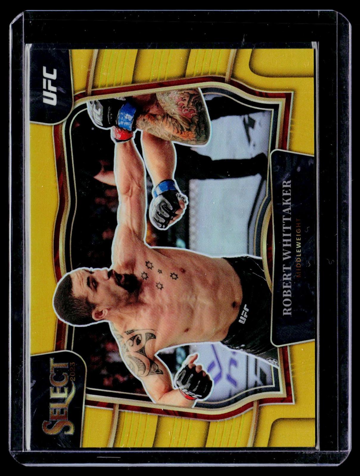 2023 Panini Select UFC #295 Robert Whittaker Gold Prizm #/10
