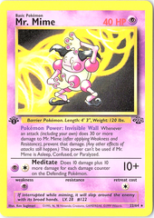Mr. Mime (22) Rare Jungle 22/64 1st Edition NM