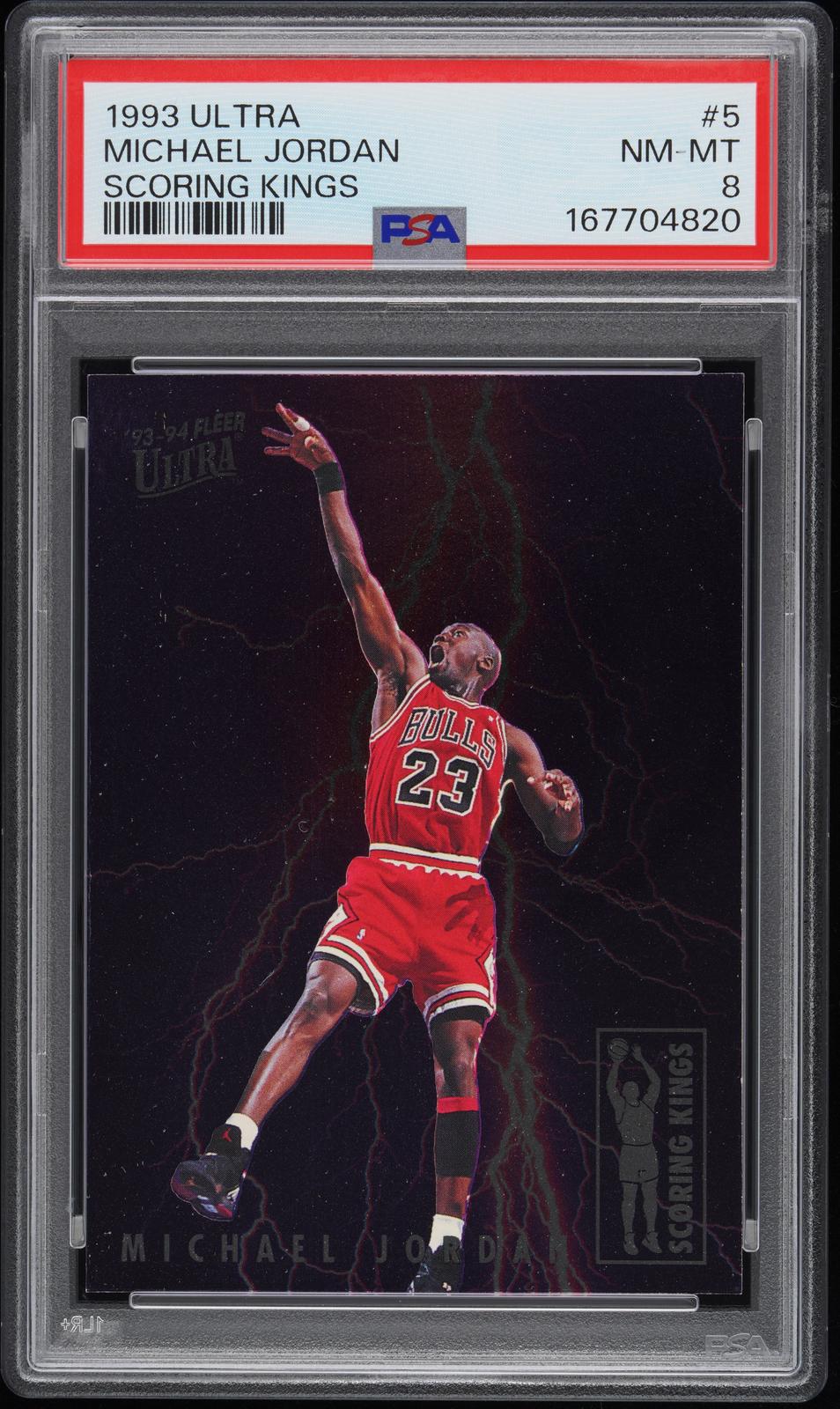 1993 Ultra Scoring Kings #5 Michael Jordan Scoring Kings PSA 8