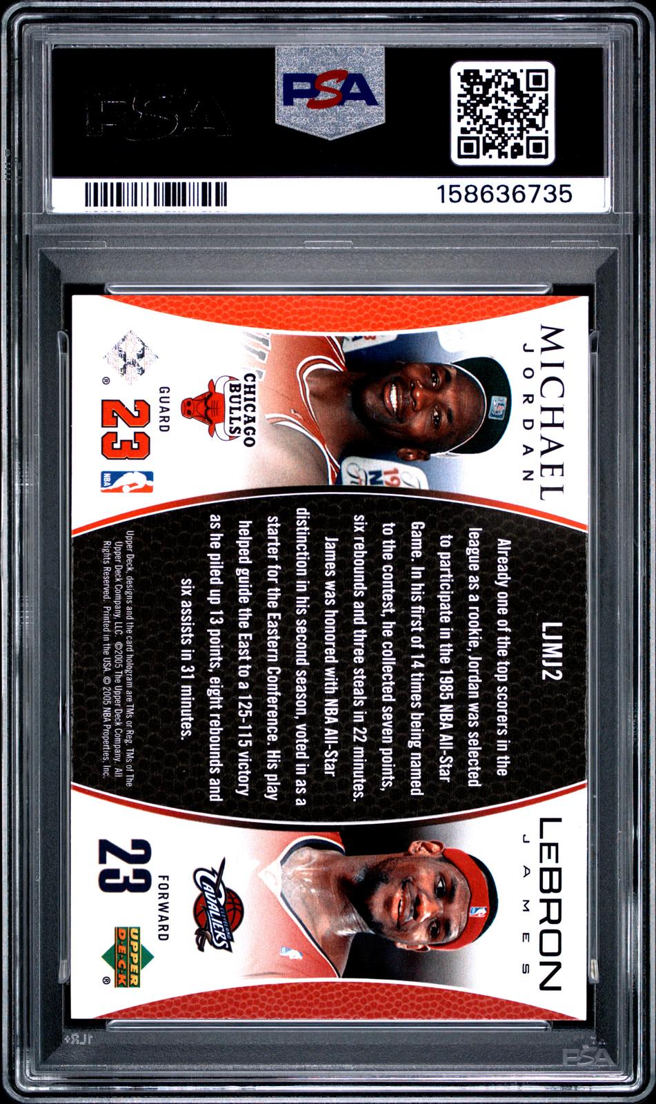 2005 Upper Deck Mj/Lj Bonus Pack #LJMJ2 M.Jordan/L.James Bonus Pack PSA 10