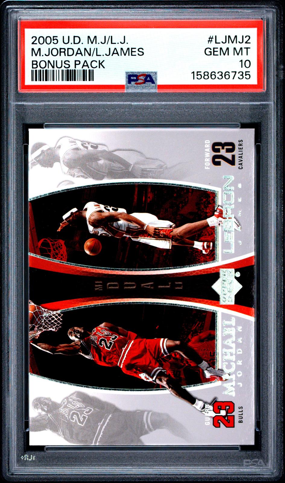 2005 Upper Deck Mj/Lj Bonus Pack #LJMJ2 M.Jordan/L.James Bonus Pack PSA 10