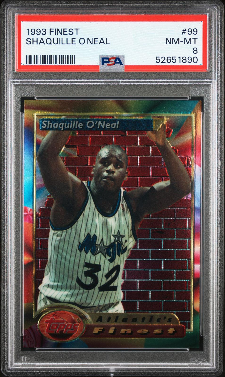 1993 Finest #99 Shaquille O'Neal PSA 8
