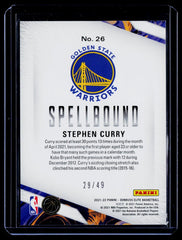 2021-22 Donruss Elite #26 Stephen Curry Spellbound Purple #/49