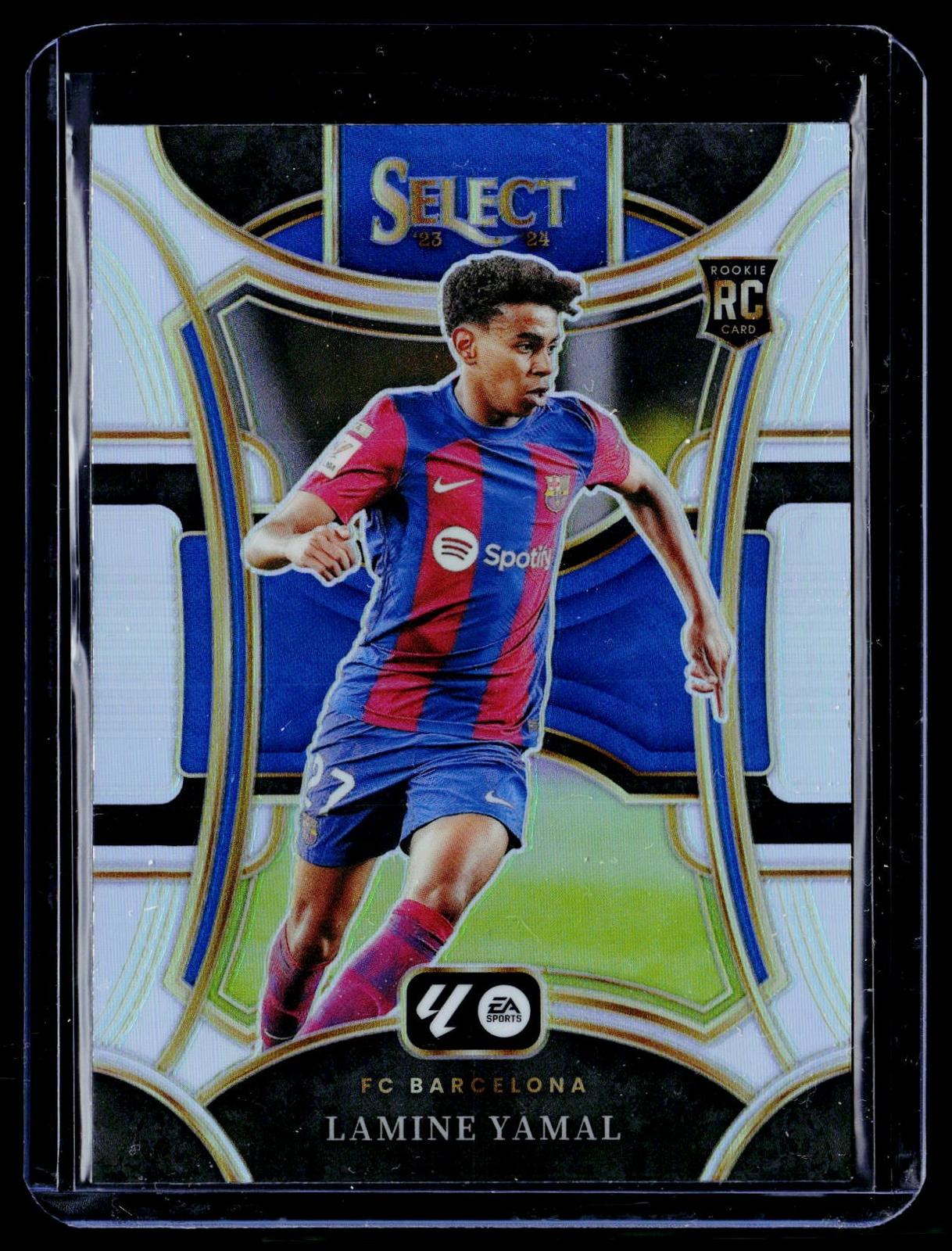 2023-24 Panini Select La Liga #136 Lamine Yamal White Silver