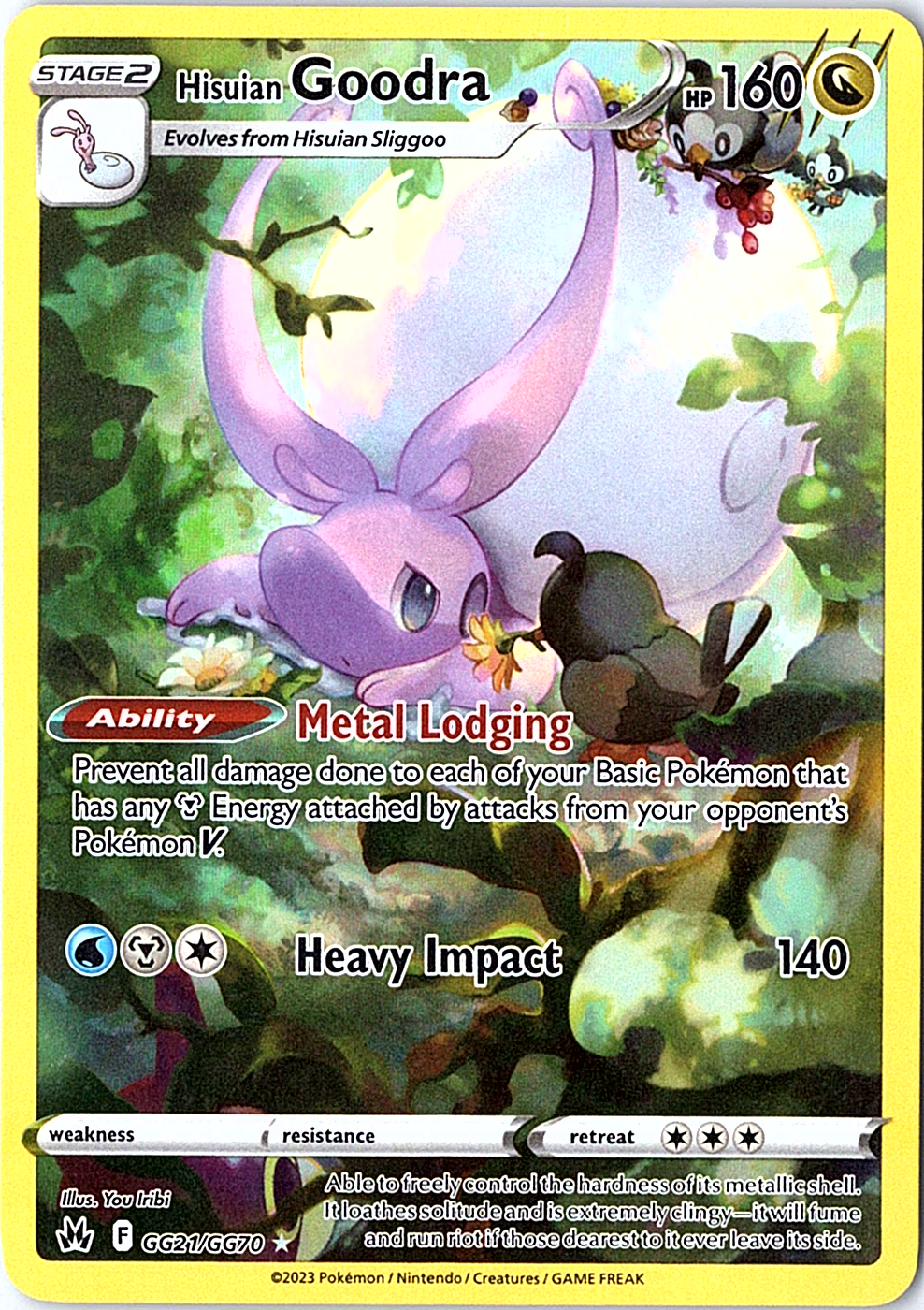 Hisuian Goodra Ultra Rare SWSH: Crown Zenith: Galarian Gallery GG21/GG70 NM