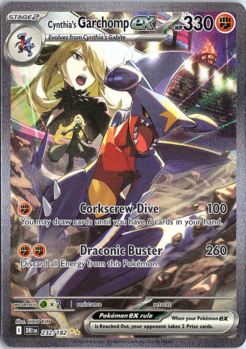 Cynthia's Garchomp ex Special Illustration Rare SV10: Destined Rivals 232/182 NM