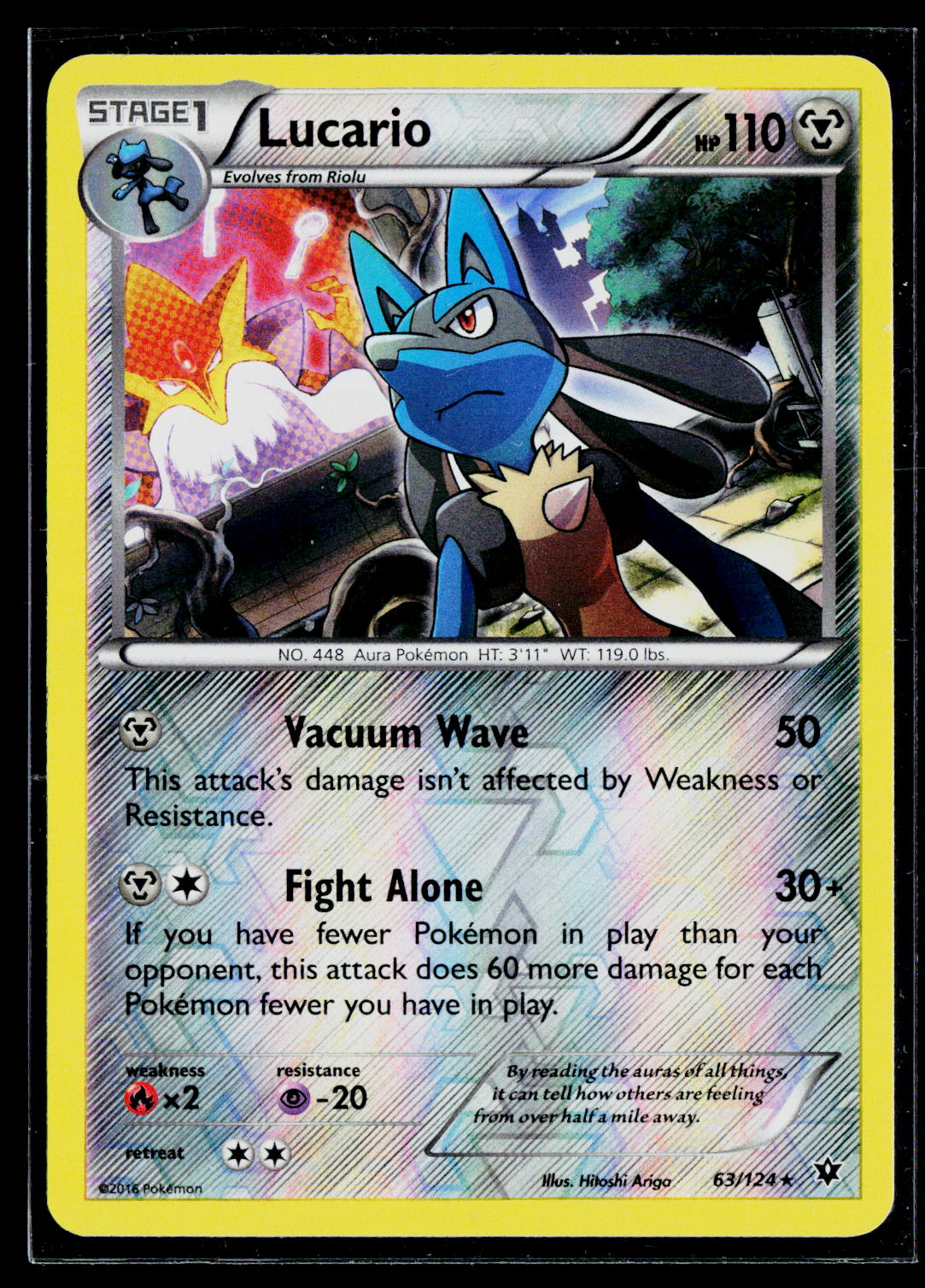 Lucario (63) Reverse Holo XY - Fates Collide 63/124 NM