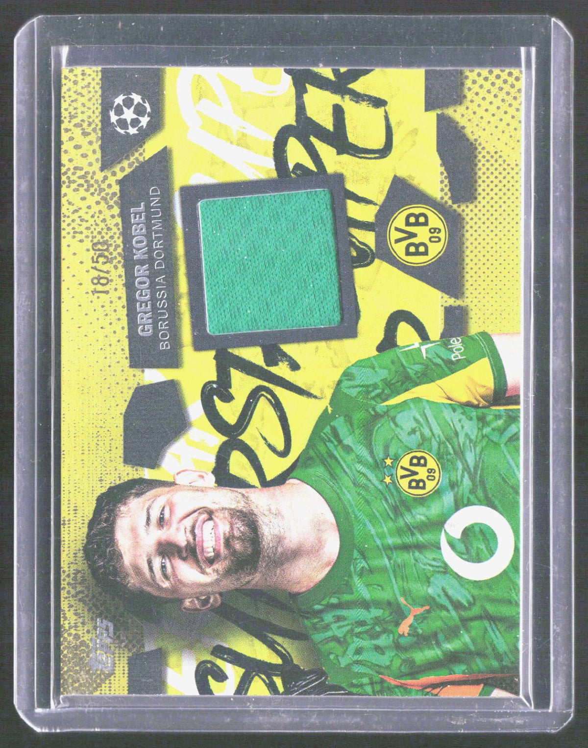 2025-26 Topps UEFA Club Competitions - Topps Superstar Relics  Gregor Kobel /50