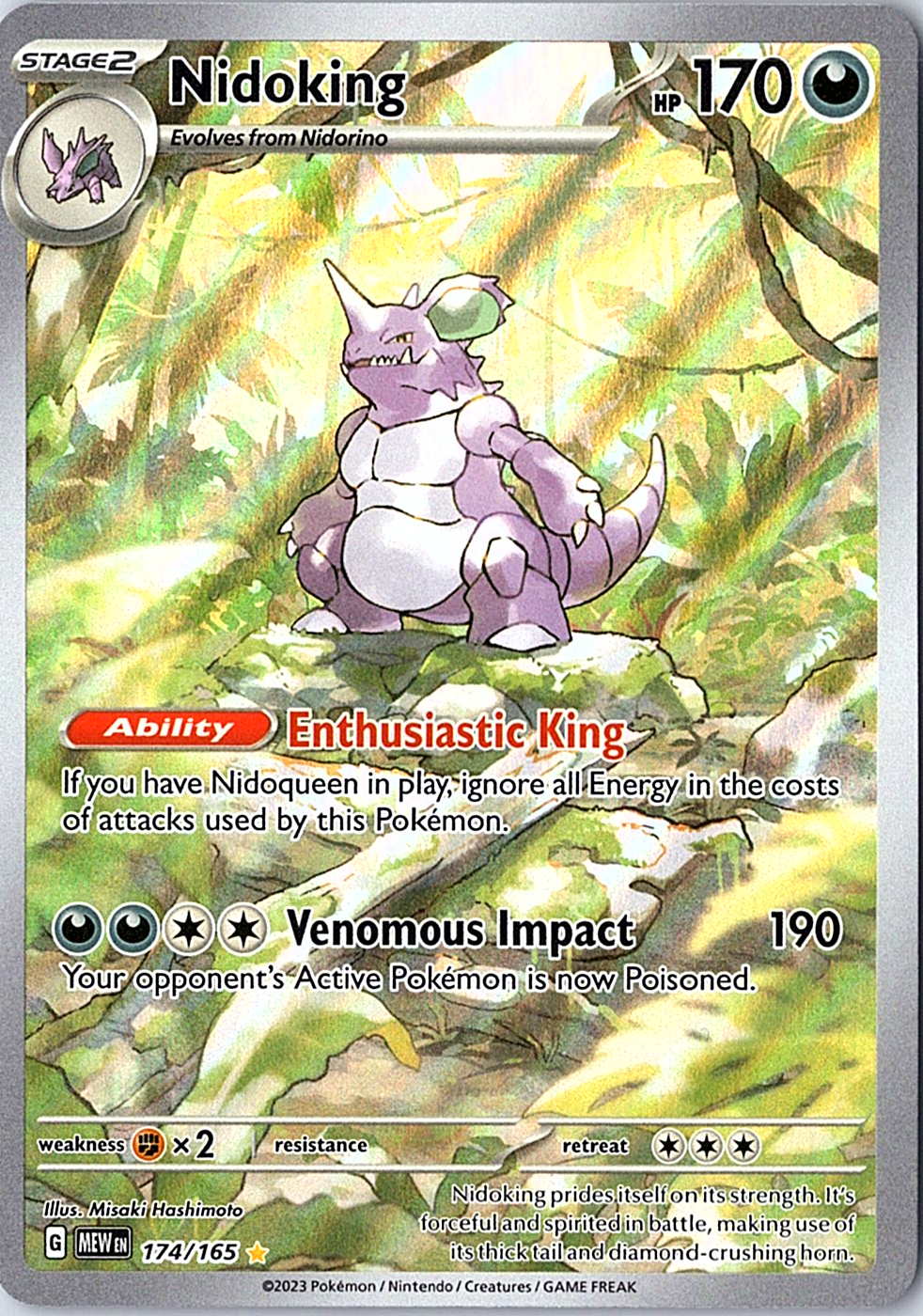 Nidoking Illustration Rare SV: Scarlet & Violet 151 174/165 NM