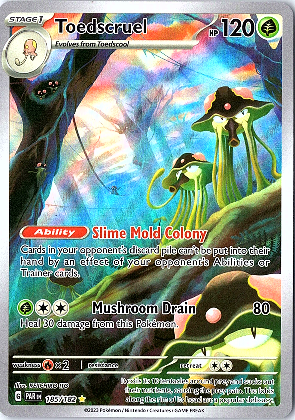 Toedscruel Illustration Rare SV04: Paradox Rift 185/182 NM