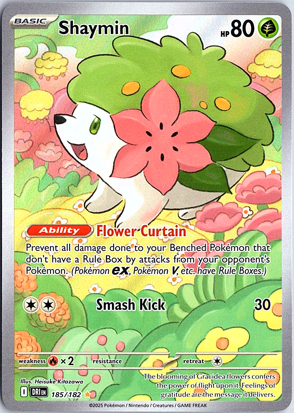 Shaymin Illustration Rare SV10: Destined Rivals 185/182 NM