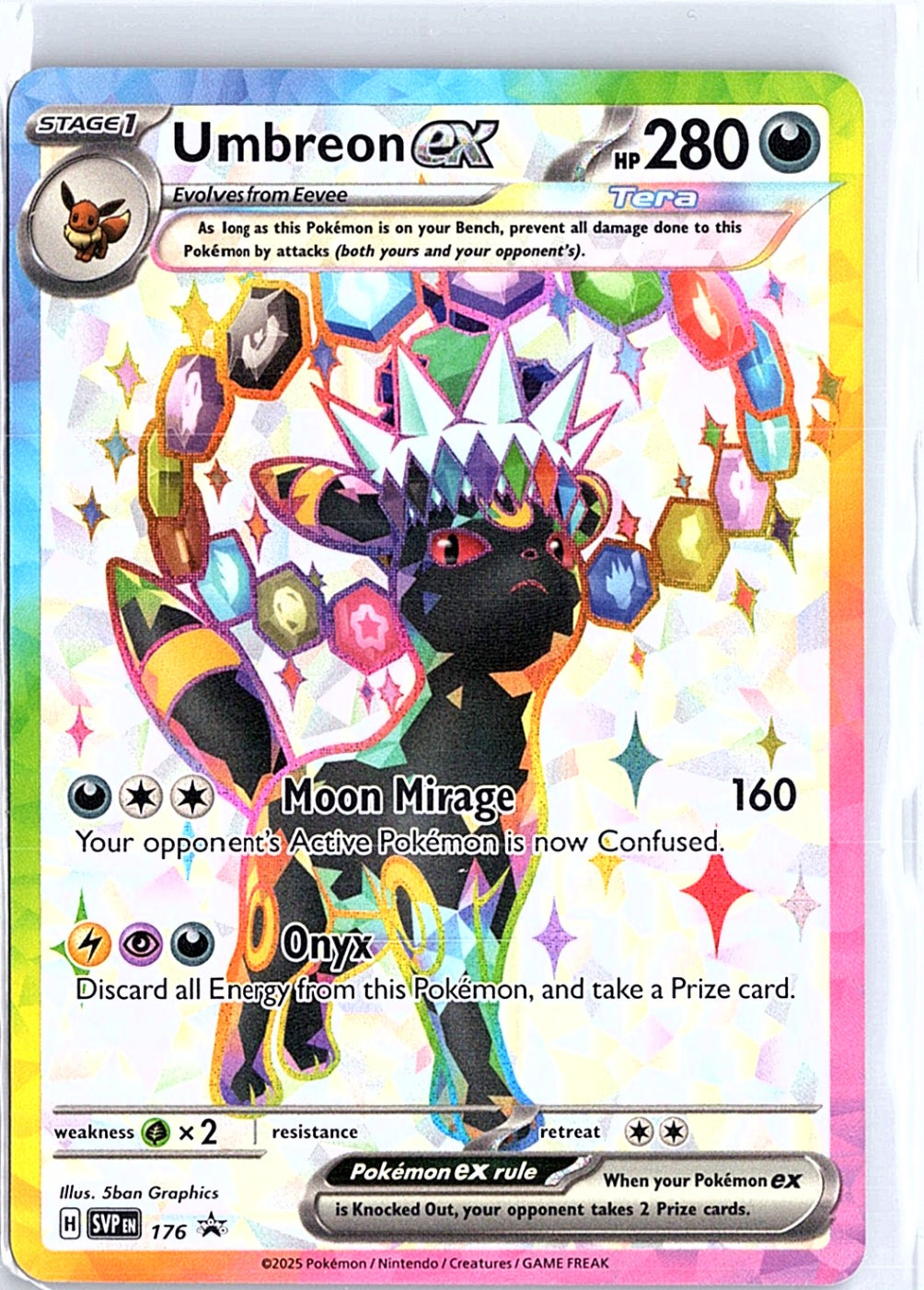 Pokémon TCG Umbreon EX 176 Prismatic Evolutions PROMO CARD NM