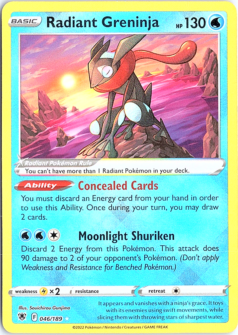 Radiant Greninja Radiant Rare SWSH10: Astral Radiance 046/189 NM