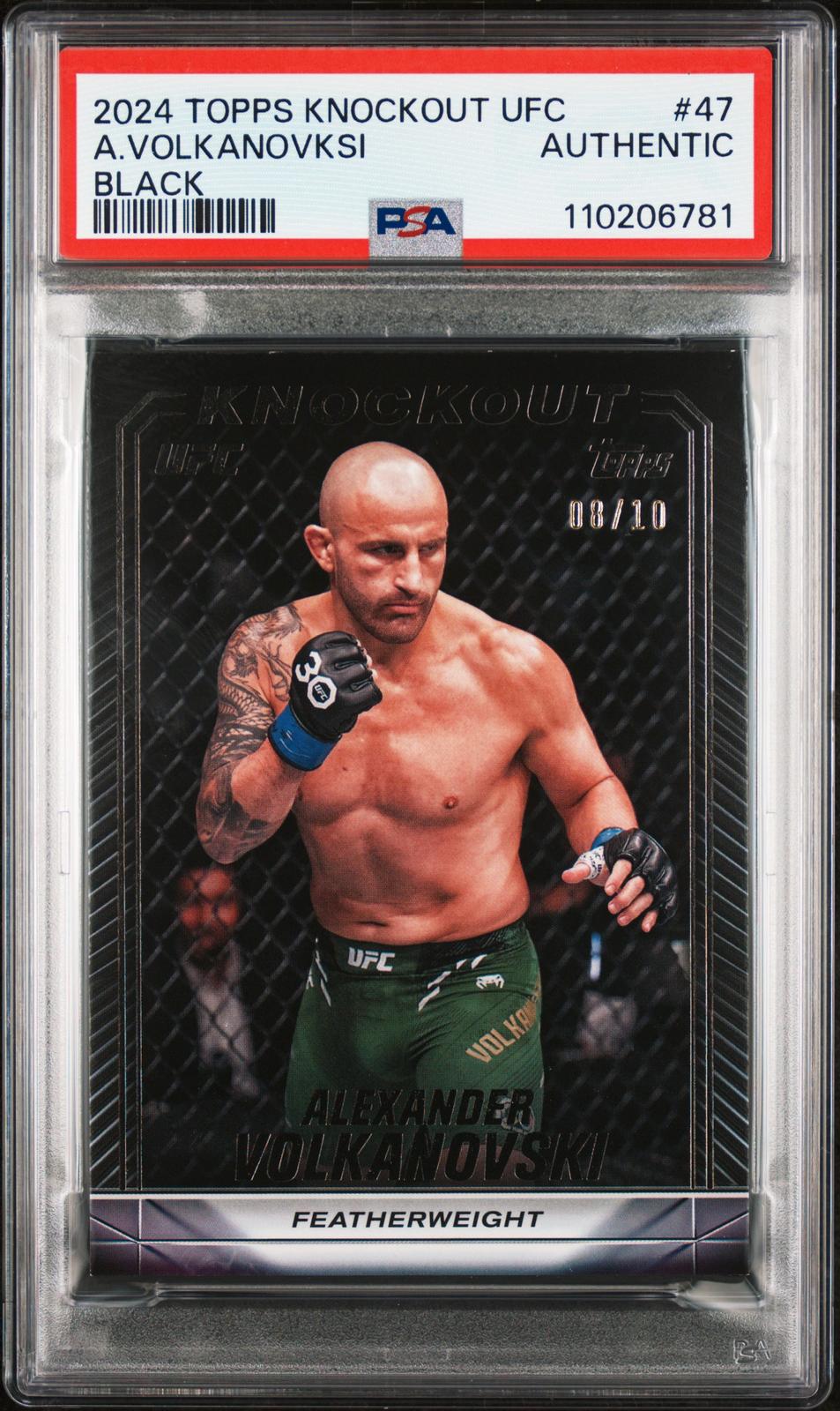 2024 Topps Knockout Ufc #47 A.Volkanovksi Black PSA Authentic