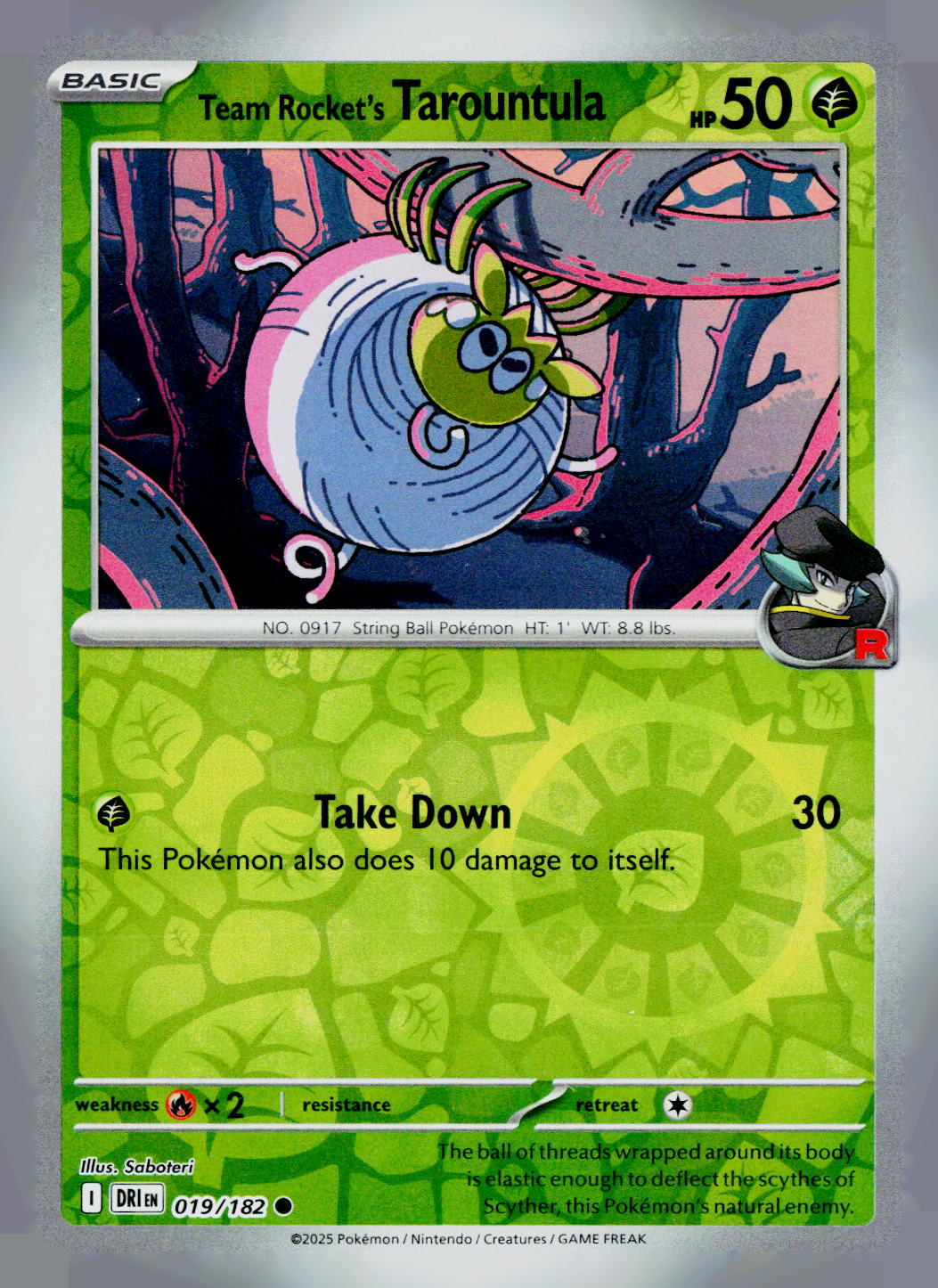 Team Rocket's Tarountula ASC 018/217 Reverse Holo NM