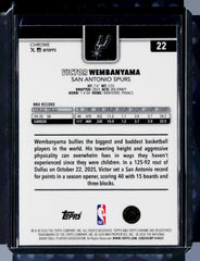 2025-26 Topps Chrome Update #22 Victor Wembanyama X-Fractor