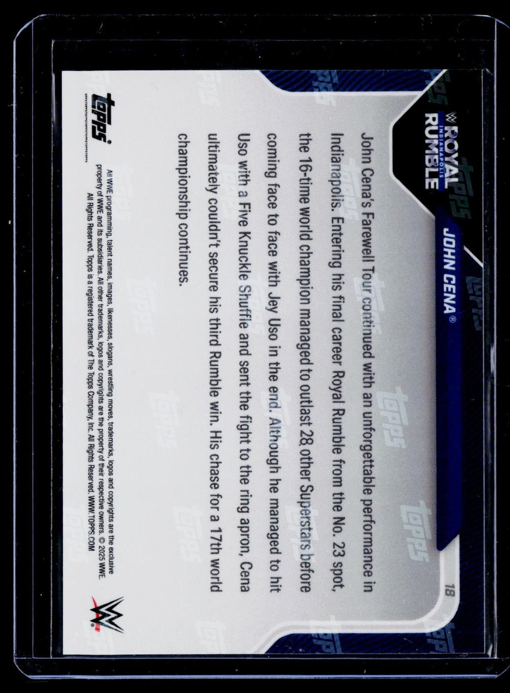 2025 Topps Now WWE #18 John Cena