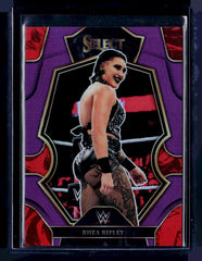 2023 Panini Select WWE #111 Rhea Ripley Purple Prizm #/99