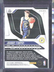 2024-25 Panini Prizm - Prizms White Wave Johnny Furphy 237 RC Basketball Indiana Pacers